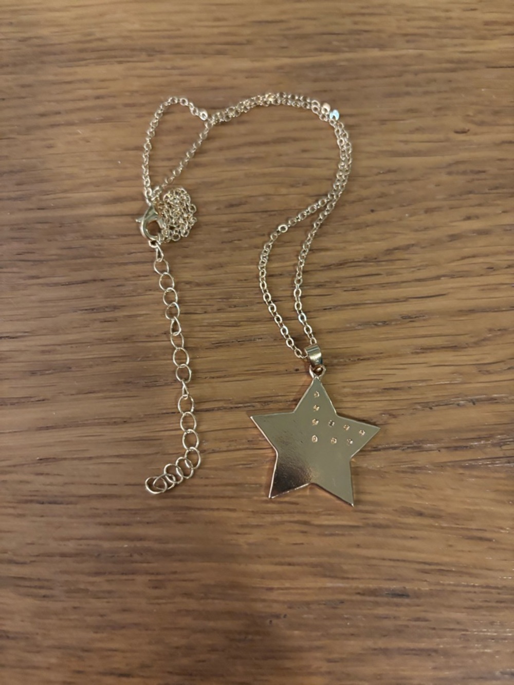 American Flag Gold-Tone Star Pendant Necklace 4th of July New - Picture 4 of 7
